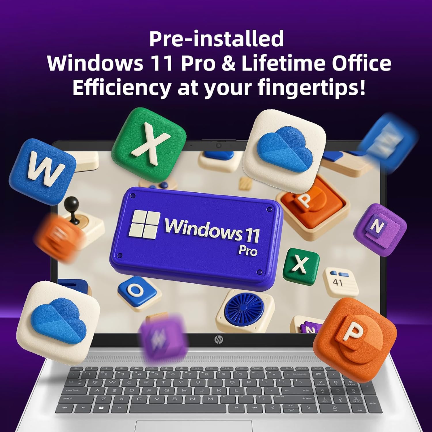 Hp 17.3 Touchscreen Business Laptop, Intel 10-Core 7 150U Processor(10 Cores, Up To 5.4 Ghz), 64 Gb Ram, 4 Tb Ssd, Copilot, Back